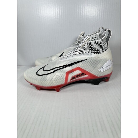 Size 11.5 Nike Alpha Menace Elite 3 Football Cleats Men White Red CT6648-103 NEW main image 7